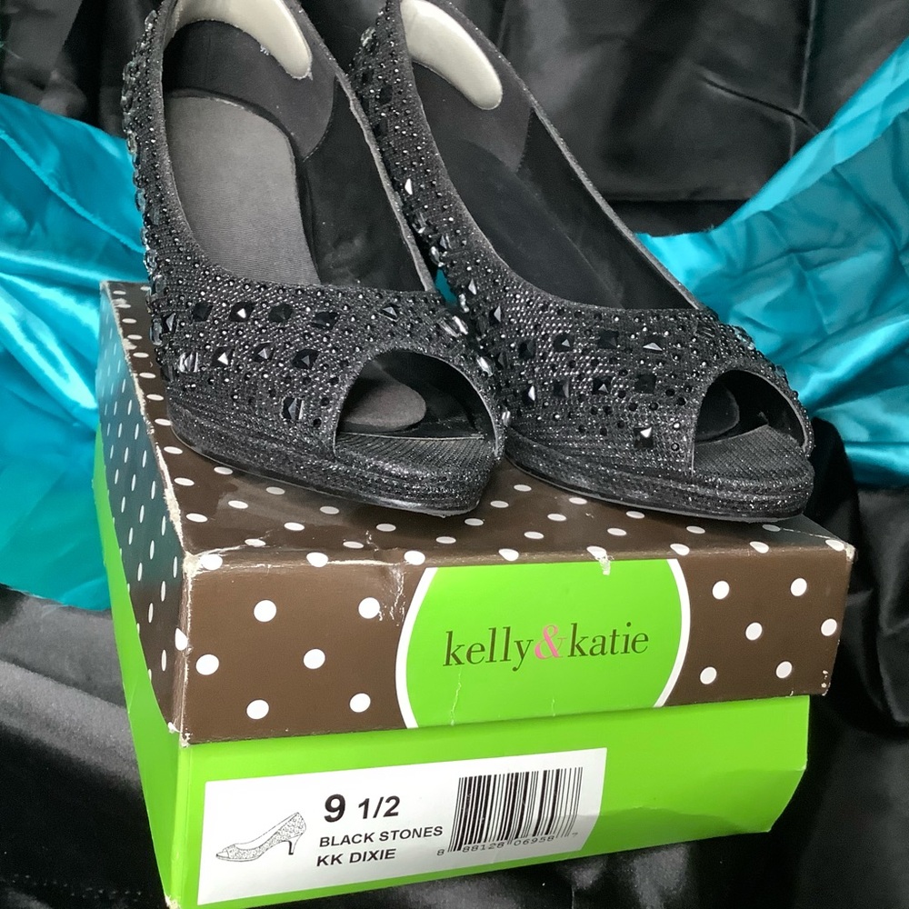 Black Rhinestone Heels - Picture 4 of 4